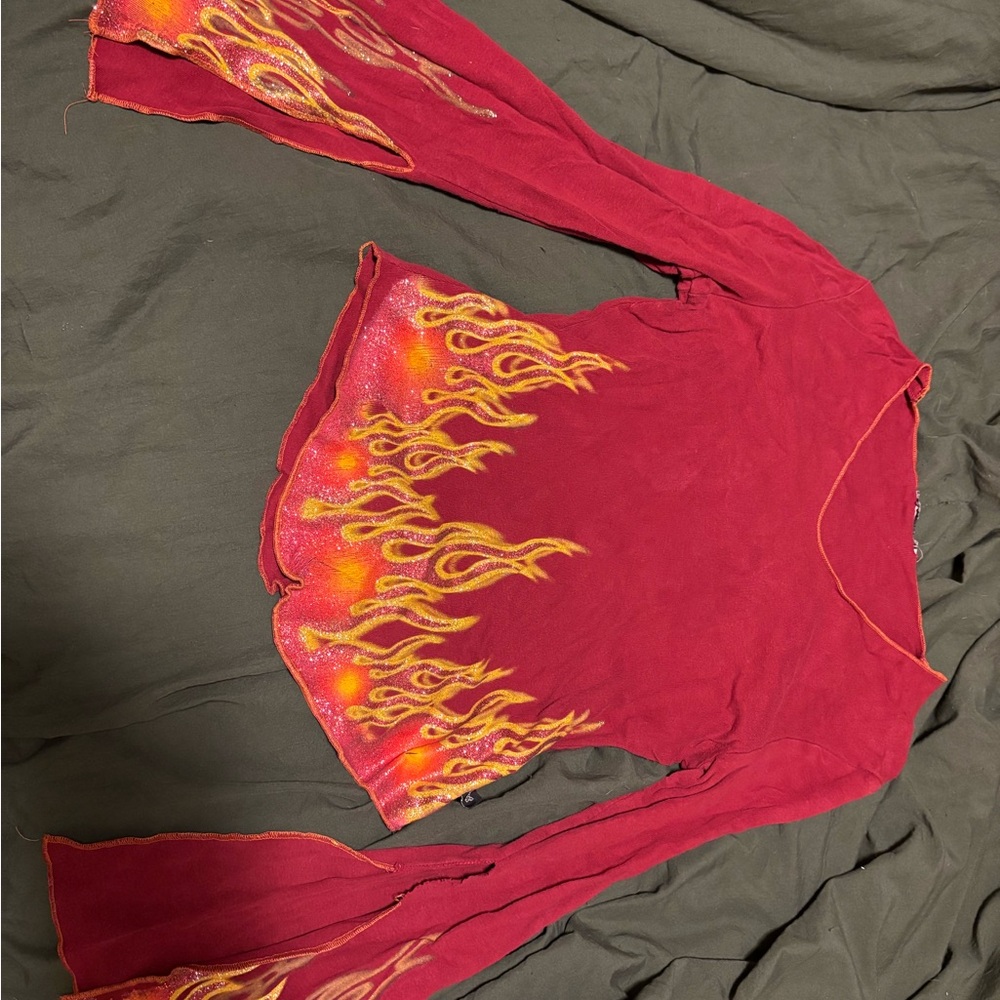Red Flame Design Women's Top